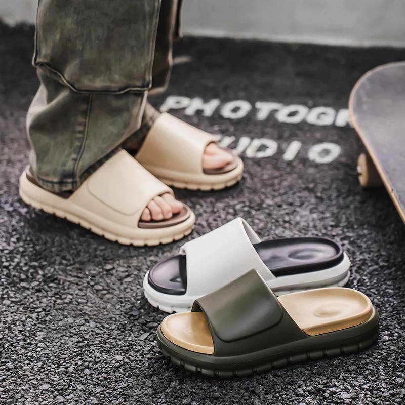 2025 Yazlık Dış Mekan Plaj Sandaletleri Kadın Günlük Ayakkabılar Erkek Parmak Arası Terlikler Erkek Sandalet Markası Kadın Erkek Terlikleri Moda EVA Terlikler