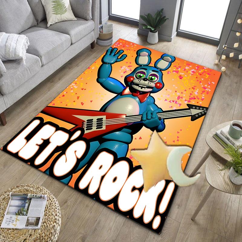 Five Nights Teddybär Büro Teppich Stuhlunterlage, Spielteppich, Geeignet für Eingangsbereich, Schlafzimmer, Wohnzimmer, Schreibtisch, Weihnachtsgeschenk