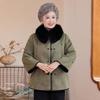 2025 New Chinese Style Faux Mink Velvet Coat for Middle-Aged & Elderly Women - Autumn/Winter Leather-Fur Blend