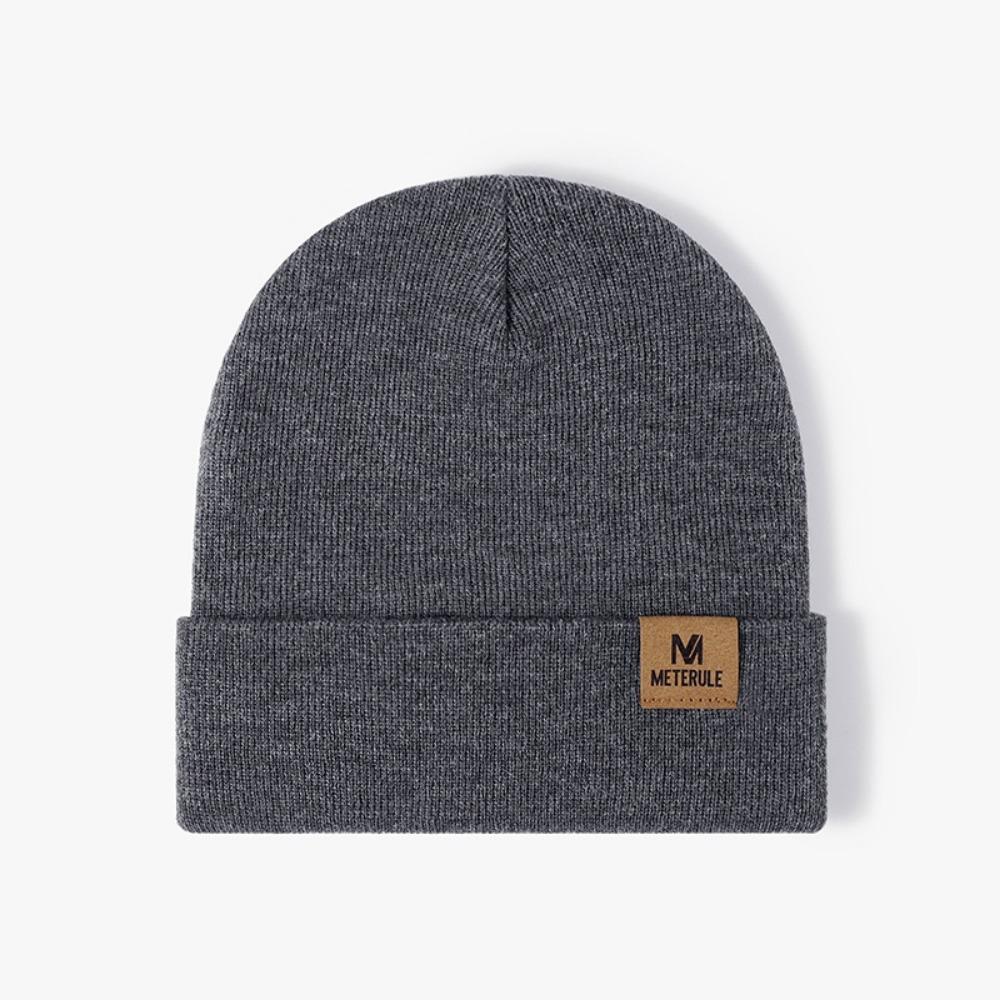 Unisex Autumn Winter Riding Hat Cuffed Warm Beanie Hats Knitted Cycling Cap for Skiing Camping Traveling