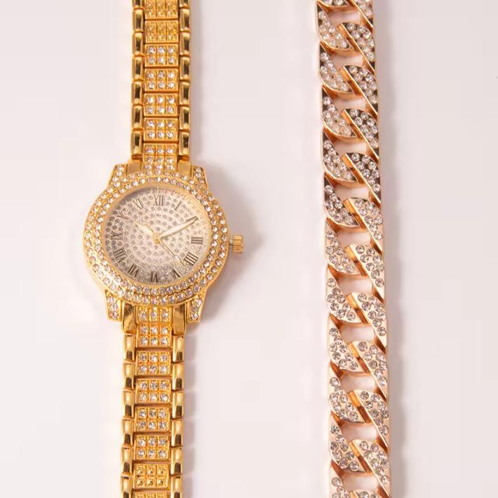 Summer Popular Cornucopia Gypsy Star Brick Watch Fashion Diamond Bracelet Women'S Watch Set Watch