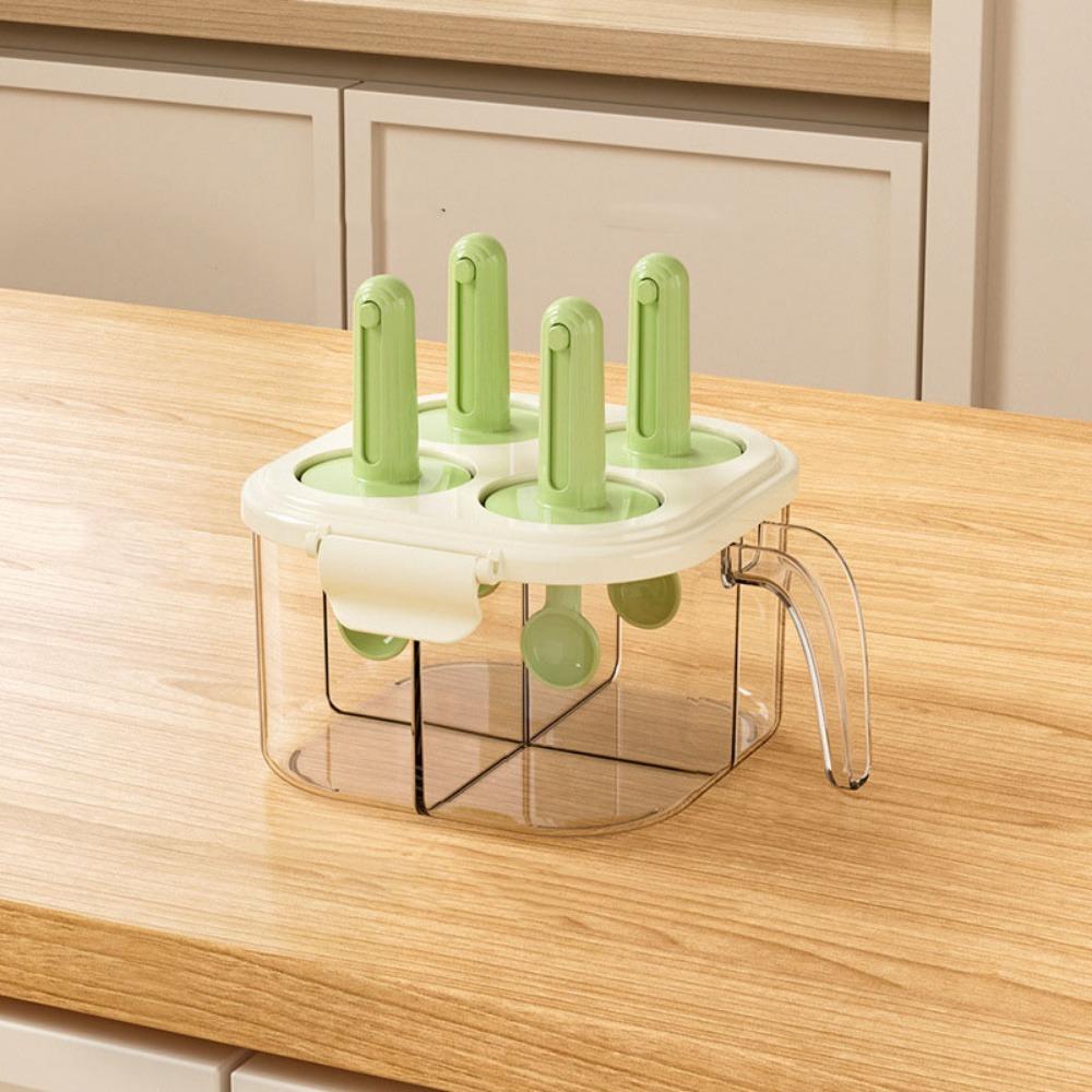 

Влагозащищенный диспенсер для специй 4-в-1, 4 отсека, прозрачная емкость для приправ, для улицы зелёный