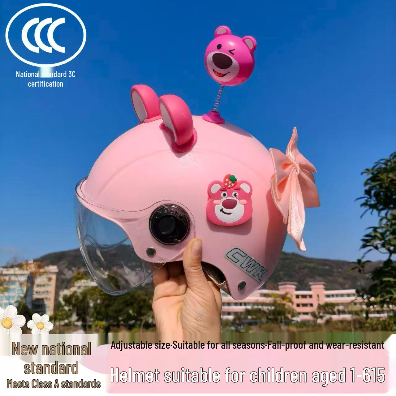 3C Certified Kids Cartoon Safety Helmet for Electric Scooter, Ages 1-12 For Ages 1-5