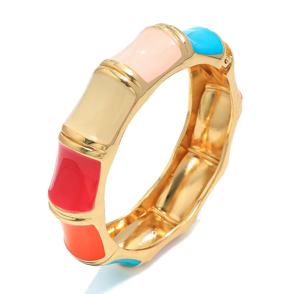 Bohemian alloy bracelet personality enamel color drip oil bracelet vacation style personality seaside first