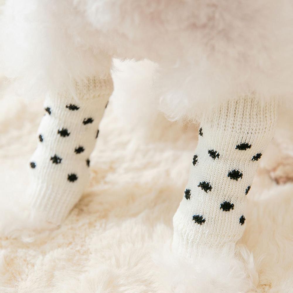 4 Stück/Set Welpenstiefel Warmer Knieschoner Hundesocken Hund Ellbogenschoner Hund Beinschutz Urinsicher Warmer Knieschoner Gestrickter Haustier Beinschutz