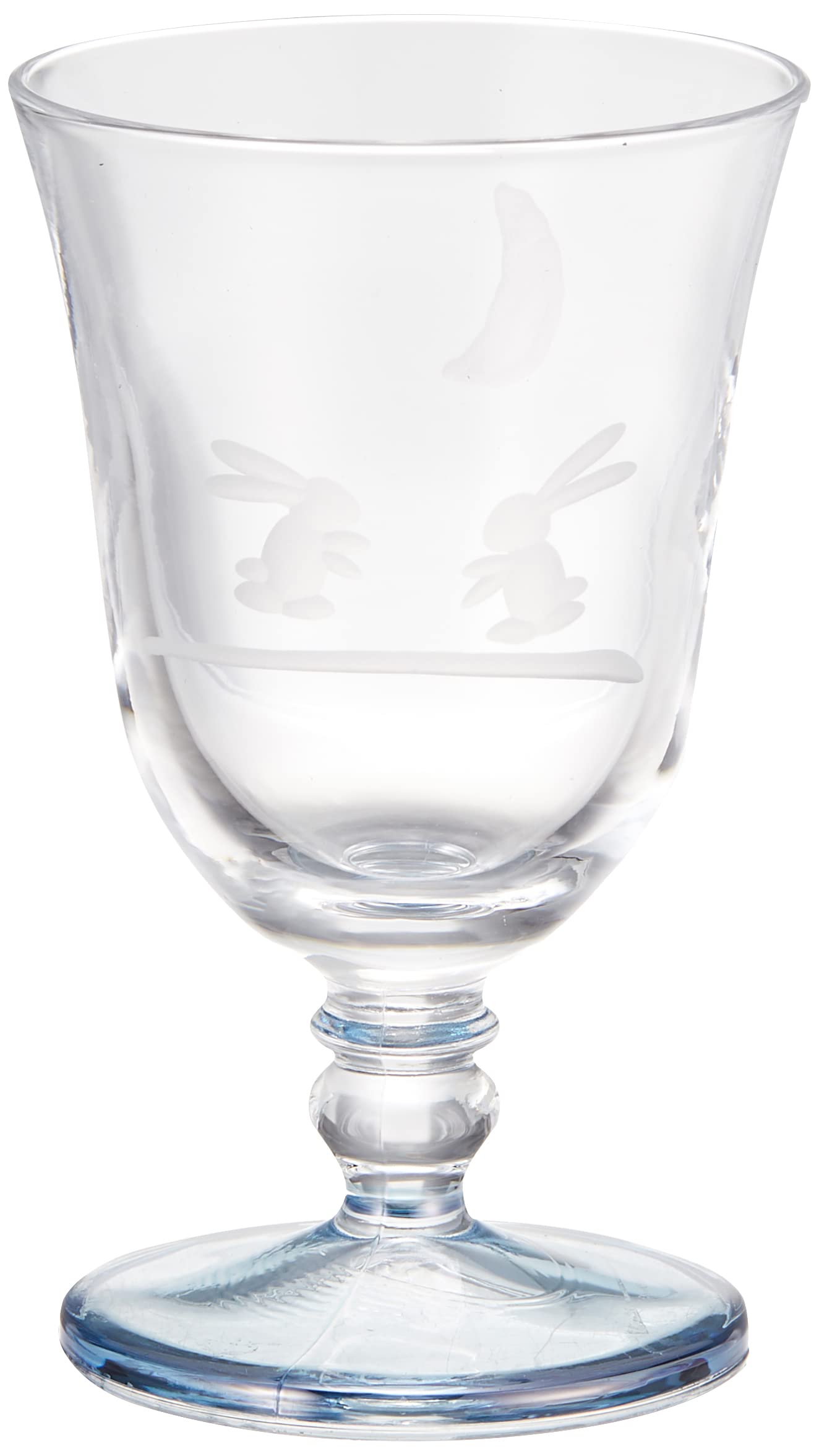 

Otsuka glass sake glass with cut moon rabbit made in Glass, stand, approx. 70ml, glass, design, blue, Japan, 13H055-BL синий