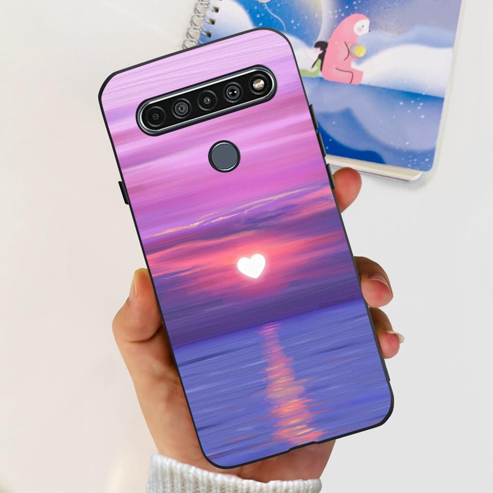 For LG K41S K 41S Case 2020 Black Silicone Cute Fashion Flower Shockproof Bumper For LGK41S LM-K410 Phone Back Cover 6.55" Funda