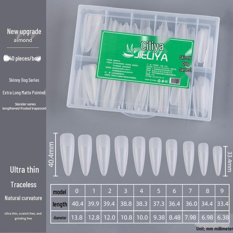 Jieliya Dual-Use Trapezoidal Nail Tips for Manicures