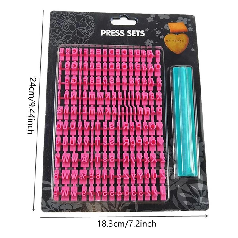 Home Kitchen Alphanumeric Cookie Mold Plastic Alphabet Stamp DIY Printing Embodying Mold Cookie Cake Baking Tools Baking Mold