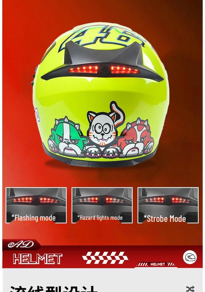 Bluetooth Smart Taillight Flip-Up Motorcycle Helmet for Men & Women - All-Season, Electric Vehicle, Off-Road