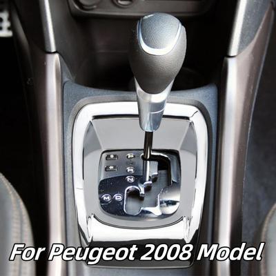 Adesivo de Painel de Manopla de Câmbio de Carro para Peugeot 2008 2014 2015 2016 2017 2018 LHD AT Tampa de Câmbio Decoração Acabamento Acessórios