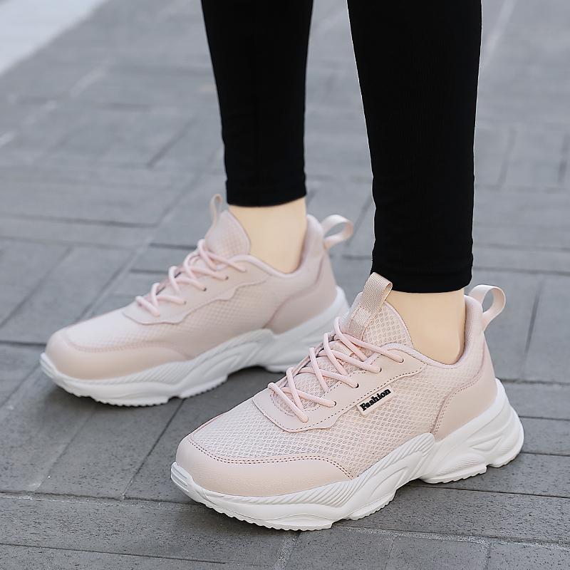 Breathable Mesh Women Casual Sneakers Elastic Running Sports Shoes Fitness Training Shoes