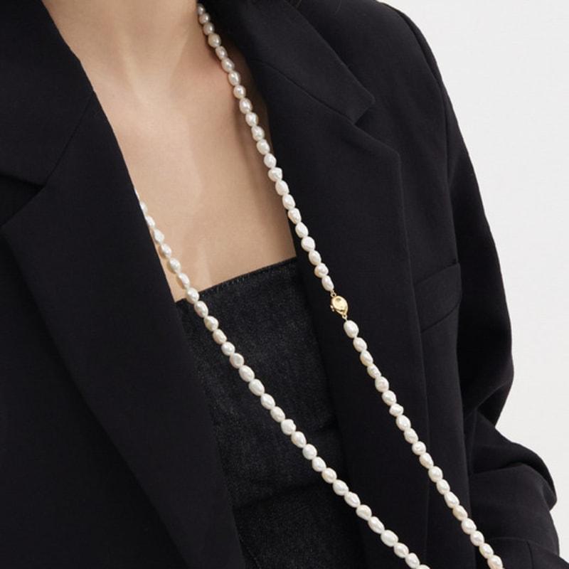

hyeres-lor H Edition Silver (Y) Freshwater Pearl Long Necklace HL6N53607Y9000 single type