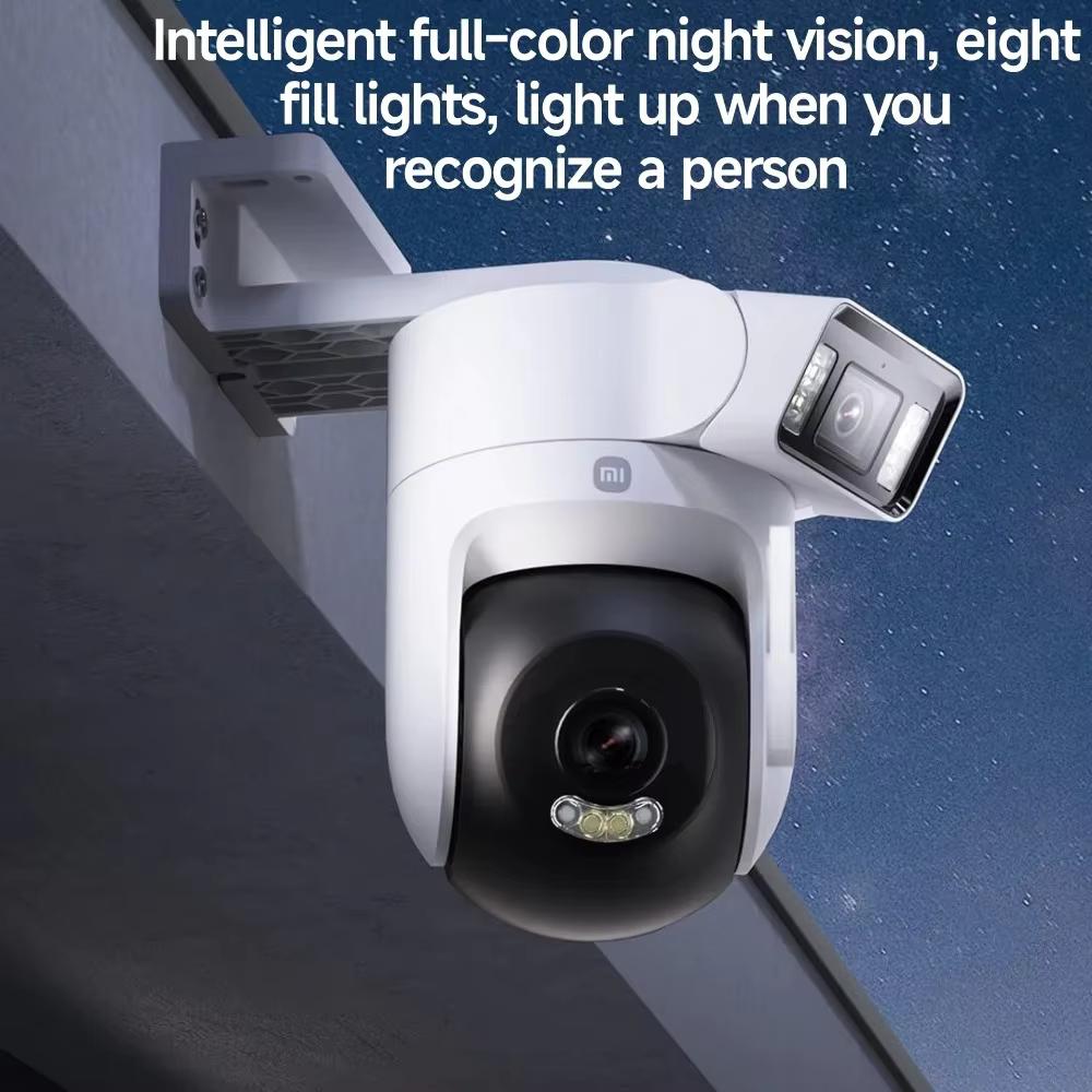 New Xiaomi Outdoor Camera 4 Dual Lens 5MP 3K HD Dual View Monitoring Panoramic Closeup Tracking IP66 Weatherproof AntiTheft CN