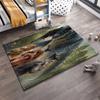 Dinosaurs and Prehistoric Creatures Forest Background Jurassic Style Carpet Design Suitable for Use As an Anti-slip1 For1room and Bedroom Sofas