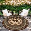 Vintage Bear pattern round rug,Carpet Rug for Living Room Bedroom Sofa Playroom Decor,Non-slip Floor Mat,Holiday Gifts and Birthday Gifts