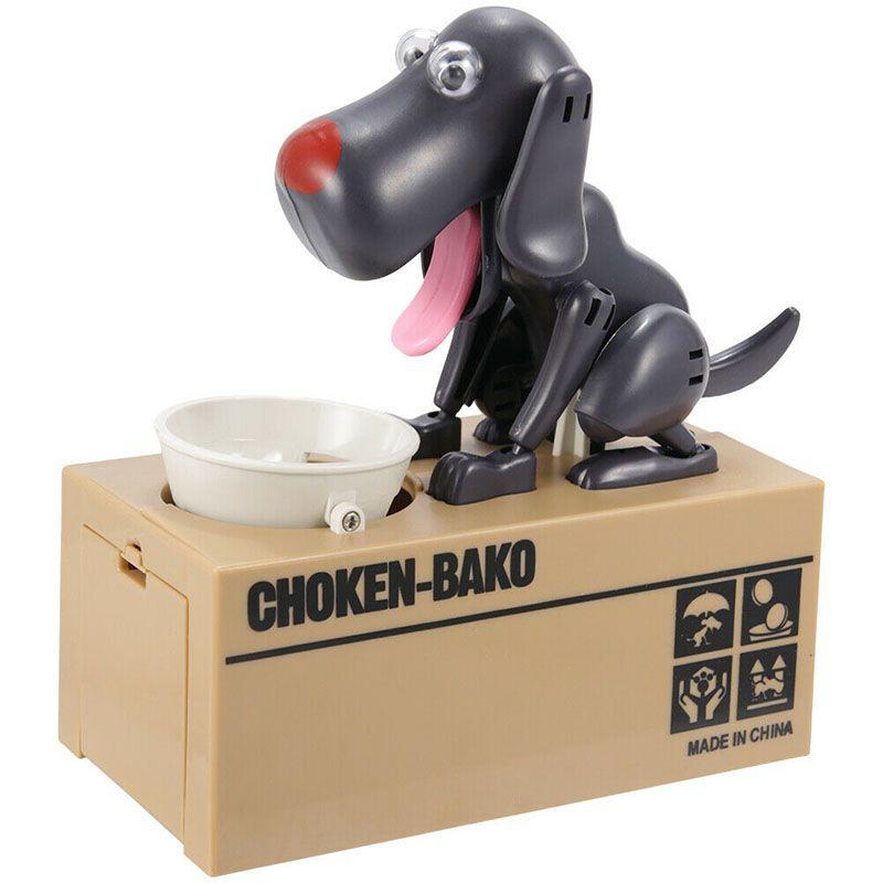 Rozkošný štěněcí prasátko s vtipnou automatickou akcí jedení pro děti