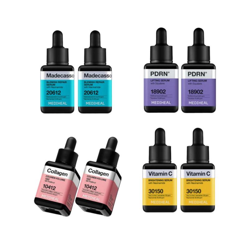 MEDIHEAL Serum Double Set 40ml+40ml – Choose Your Skin Solution | Madecassoside / PDRN / Collagen / Vitamin C