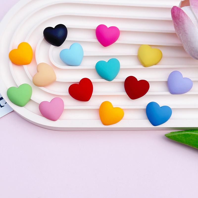 Peach Heart Resin Accessories: DIY Phone Case, Water Cup Patch, Car Storage, Shoe & Clothing Headdress