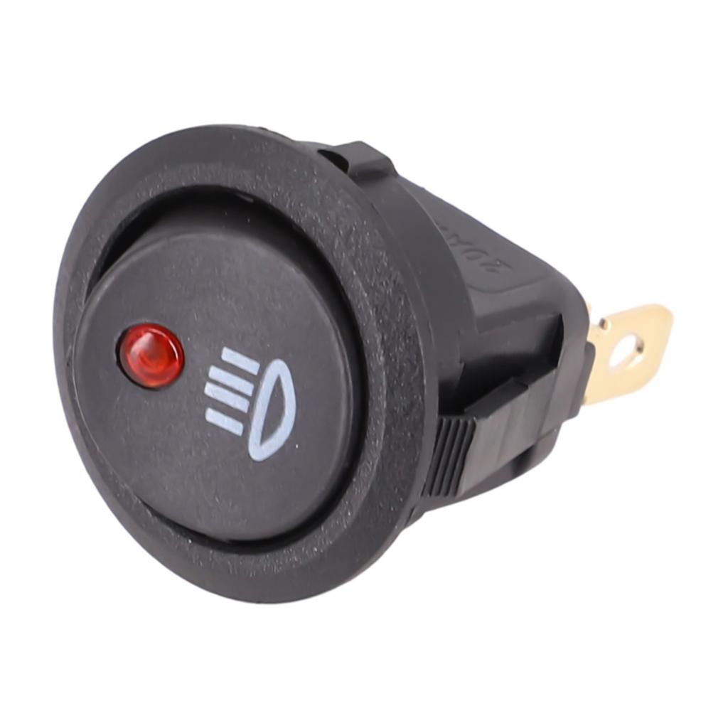 Car Truck Red Led Fog Light Lamp On Off Rocker Switch