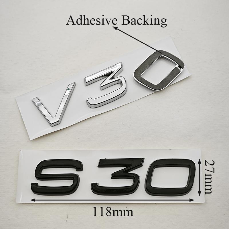 3D ABS Car Styling Badge Logo S30 C30 V30 Rear Trunk Emblem Decals For Volvo S30 V30 C30 Auto Exterior Accessories