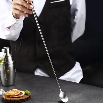 1Pc Stainless Steel Retractable Bar Spoon Bar Tools Bartender Cocktail Mixing Spoon Telescopic Extendable Long Spoon