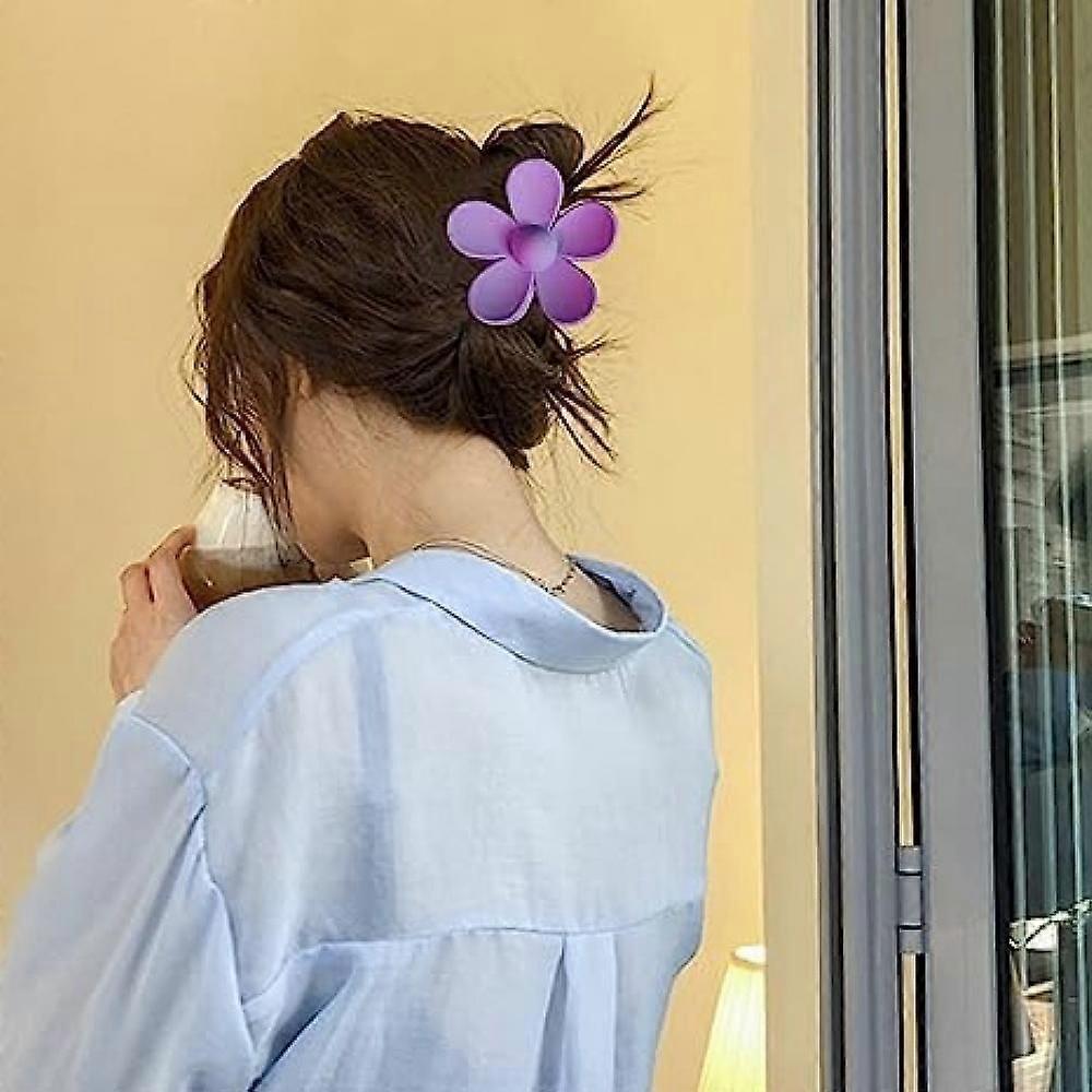 8 Pcs Multi-Color Abs Material Flower-Shaped Hair Grip Clip For Women'S Daily Wear Hair Grip Fresh Hair Clip Hair Accessories