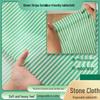 Disposable Extra Thick Green Stripe Rectangular Tablecloth