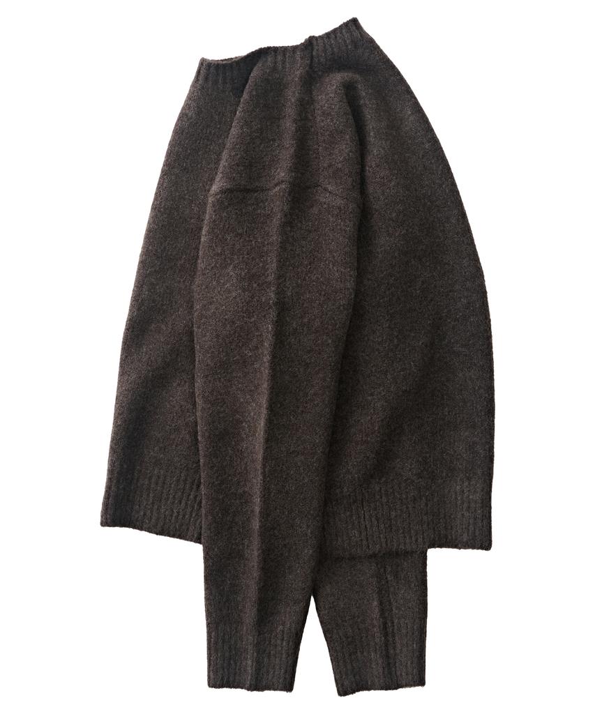 ANALOG MOOD Daily Angora Round Knit (Brown)