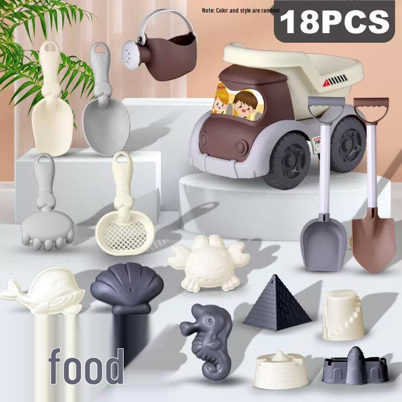 Interactive Educational Beach Toy Set: Ocean Sand Molds, Sprinkler, Shovel, Sand Timer, and Water Play Kit