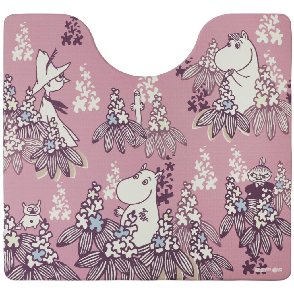 Yokozuna Creation Toilet Mat Series Horse Chestnut (Wipeable PVC) (Moomin Pink, Medium)