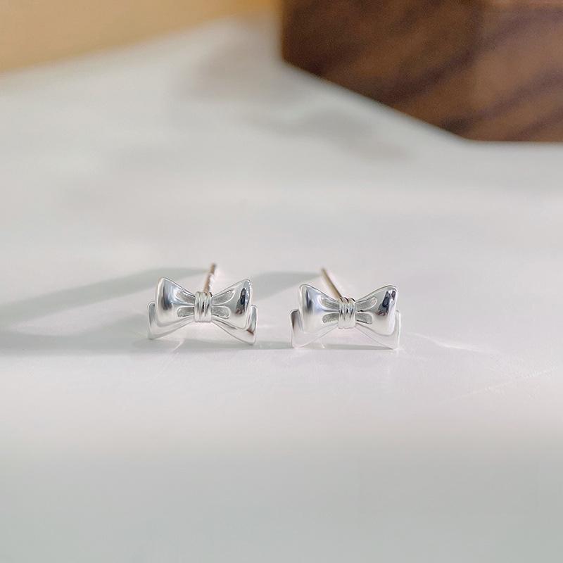 Sweet Bow Earrings Light Luxury Versatile Girl-like Earrings