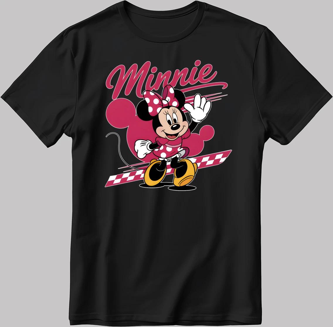 Disney Minnie Mouse Short Sleeve White-Black Men / Women T Shirt YZ138 M