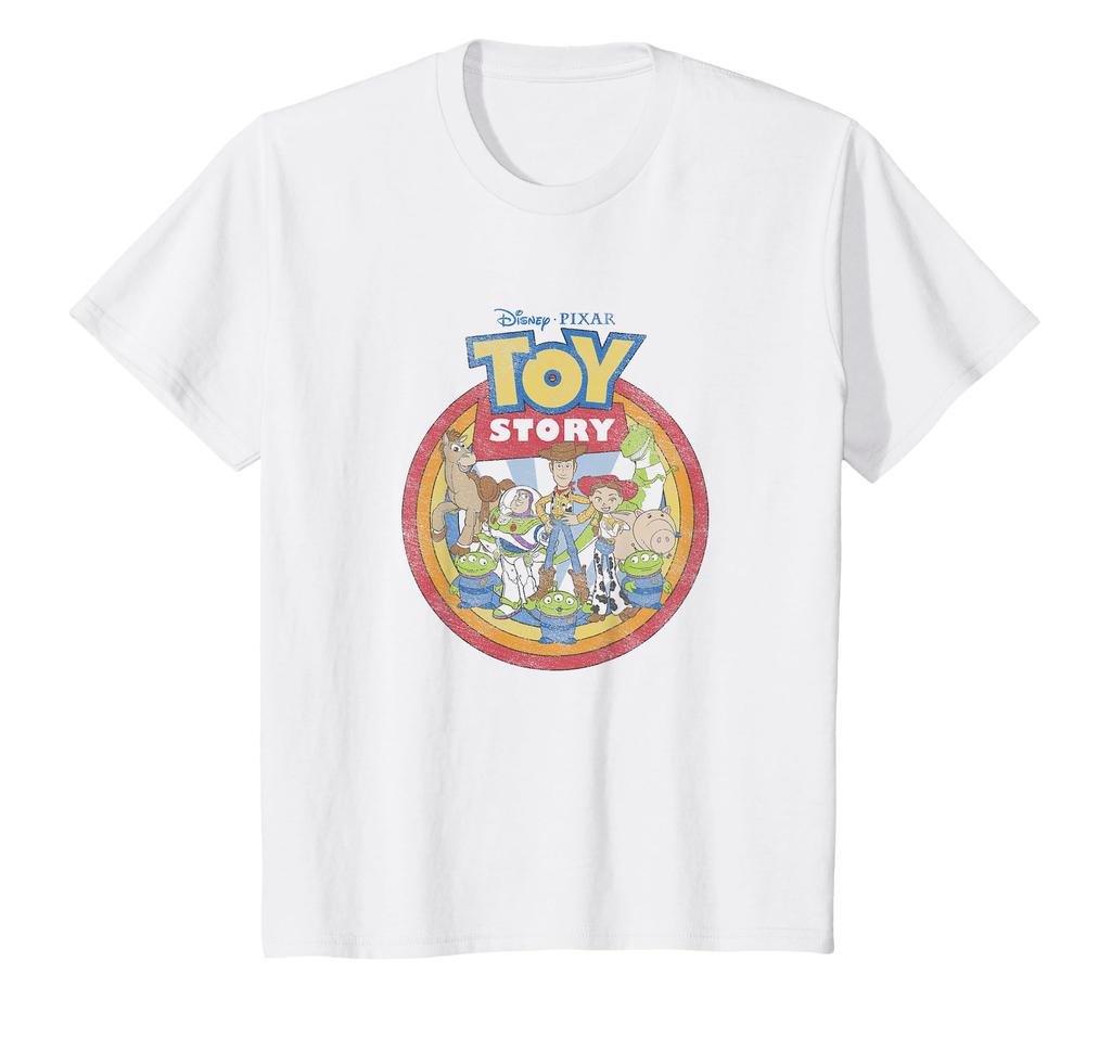 Kids' Disney Pixar Toy Story Group Shot Vintage Logo Youth T-Shirt