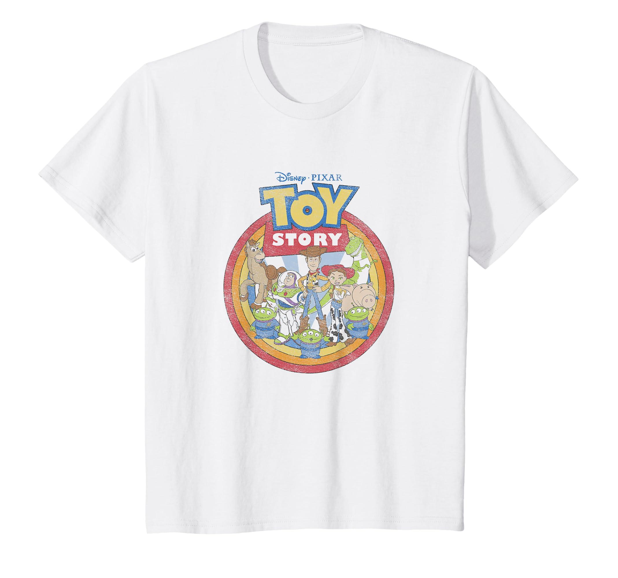 

Kids Disney Pixar Toy Story Group Shot Vintage Logo Youth T-Shirt