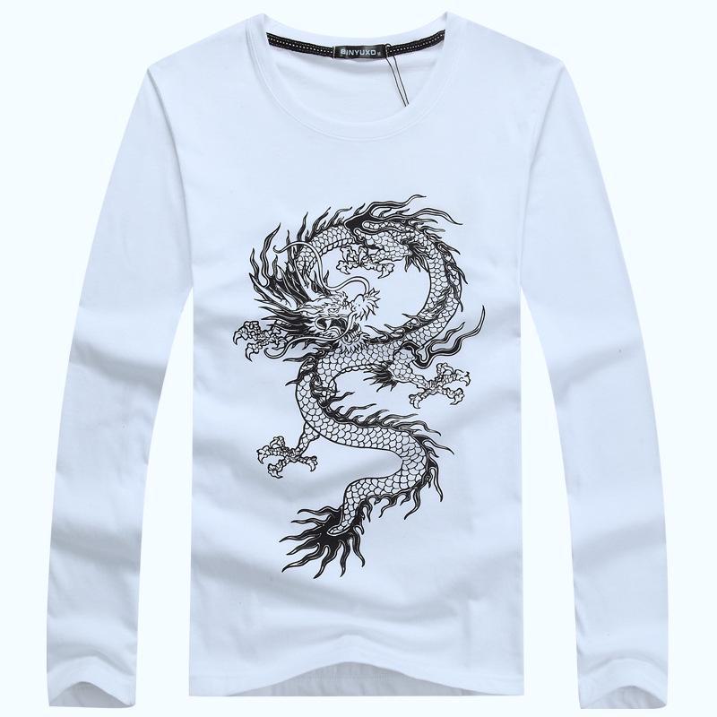 

Мужская летняя хлопковая футболка с длинным рукавом и круглым вырезом, однотонный принт 2020 года, большой размер 5XL белый