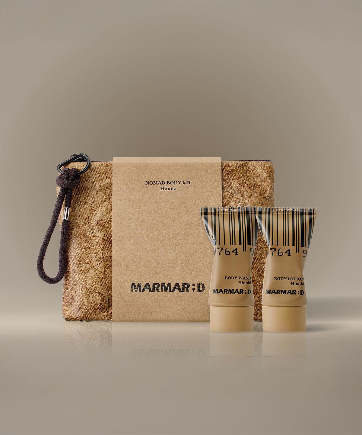 [Includes Pouch] Nomad Travel Kit (Body Wash 50ml + Body Lotion 50ml + Pouch) Hinoki
