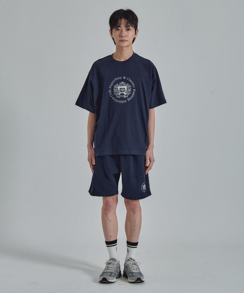 PAPERBOY County Short Sleeve T-Shirt - Navy