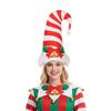 New Christmas cane candy stripe print sponge hat bell bow print Christmas clothing