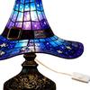 Witch Hat Table Lamp, USB Powered LED Bedside Light, Resin Gothic Night Light for Bedroom, Living Room, Shelf Halloween Decor