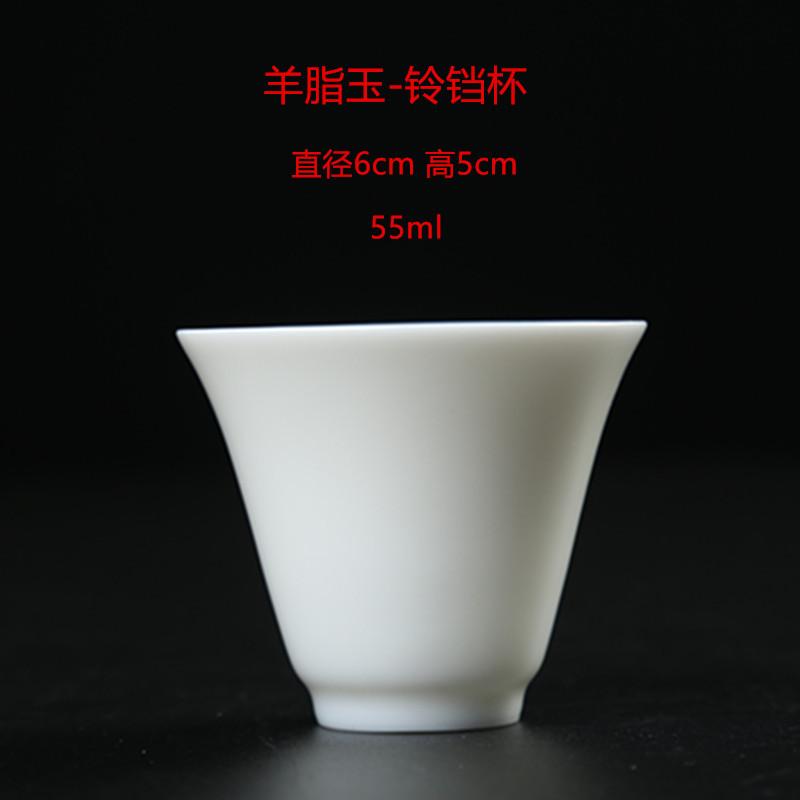 Jade Porcelain Tea Cup Small Ceramic Kung Fu Cup Personal Master Cup Single Tea Bowl Water Mug Teaset Household Drinkware New