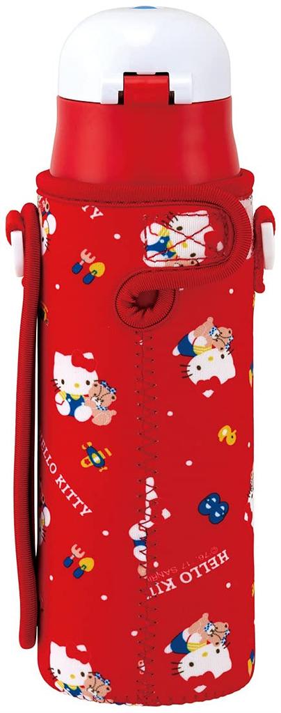 Skater Water Direct with Sanrio Hello Kitty Insulated Stainless Sports Bottle for Children's Bottle, 470ml, Drinking, Cover, Design, Steel,