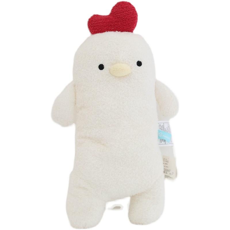 42cm Chick Pillow Plush Toys Funny Chicken Sofa Cushion Stuffed Animal Plushies Appease Doll Birthday Gifts for Kids Girl White