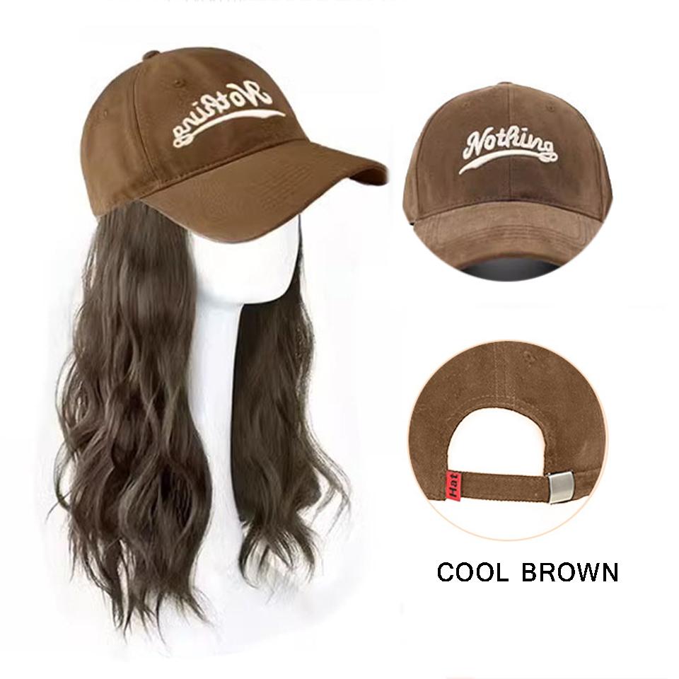 Synthetic Baseball Cap Hair Wig Pink Cap Hair Extensions Naturally Connect  Adjustable Hat Wig Heat Resistant Daily Use Wig