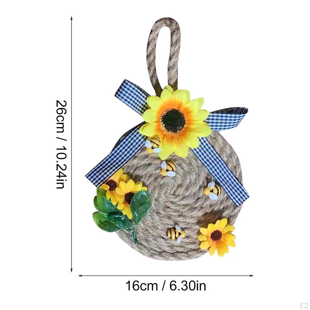 Wreath Artificial Flowers Welcome Wall Hanging Garland Ornament for Window Wedding Indoor and