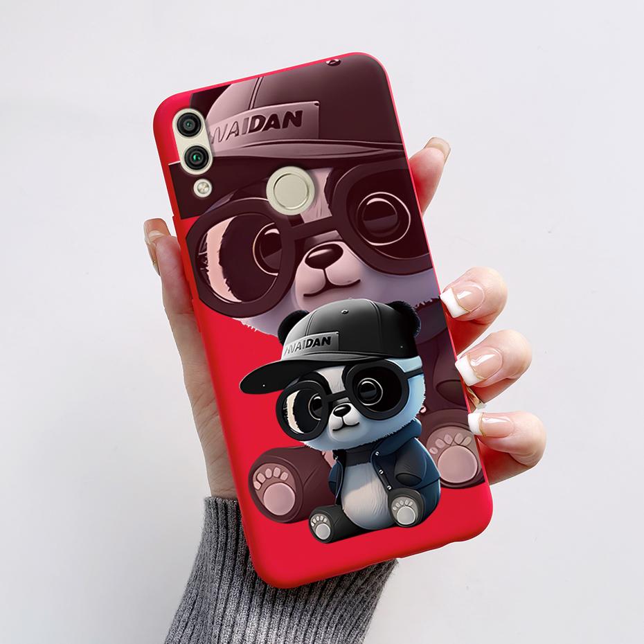 For Huawei Honor 8X Case Honor 8A 8C 8S Cover Cute Rabbit Panda Painted Soft TPU Phone Case For Honor 8A 8C 8S 8X Honor8X Fundas