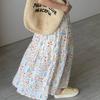Floral Print Midi Skirt For Women With High Waist Aline Design For Casual And Office Wear