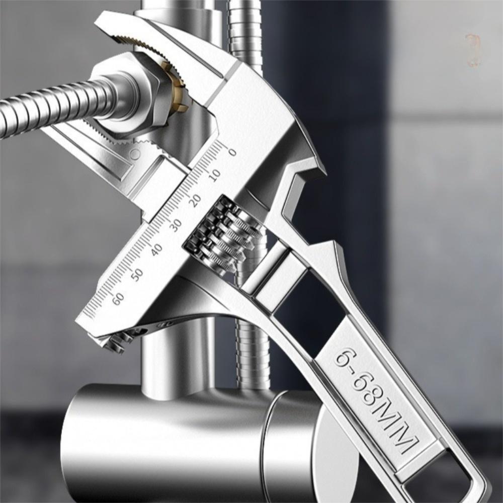 Short Handle Bathroom Plumbing Wrench 6-68mm Range Multi-function Wrench  Basin Sink Hardware