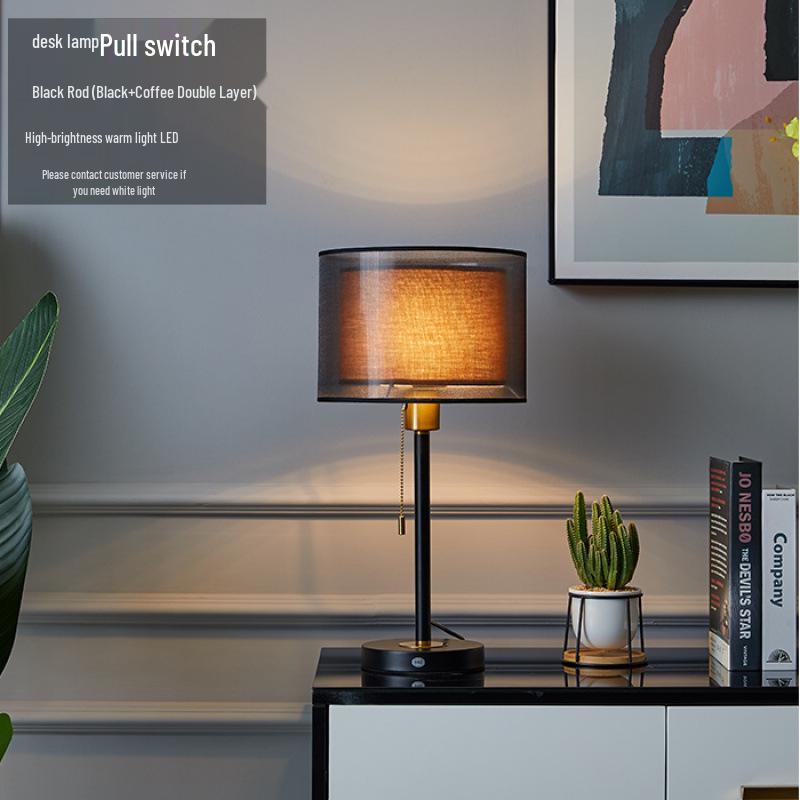 Modern Retro Mid-Century Luxury Bedside Table Lamp