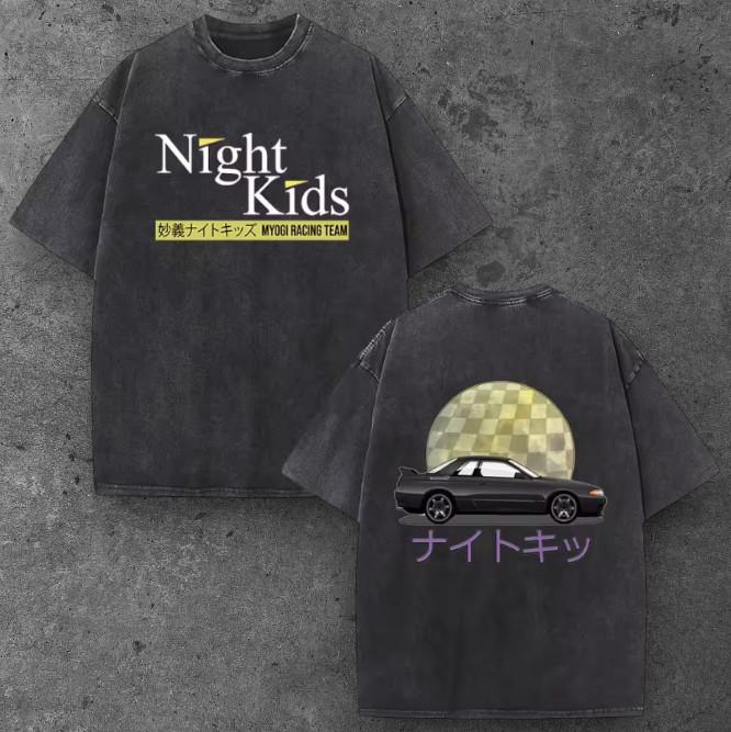 Mens Tokyo Racing Graphic T Shirt Black Anime Y2K Streetwear S-2XL S разноцветный
